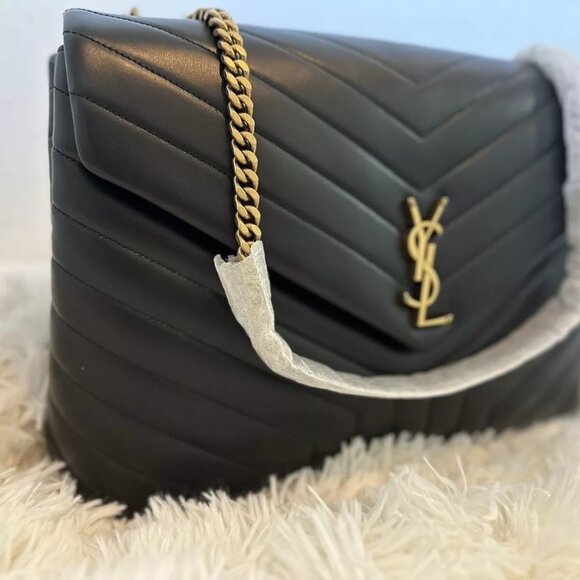 NWT!!! Large Saint Laurent Loulou Black with Gold Hardware - Picture 3 of 10